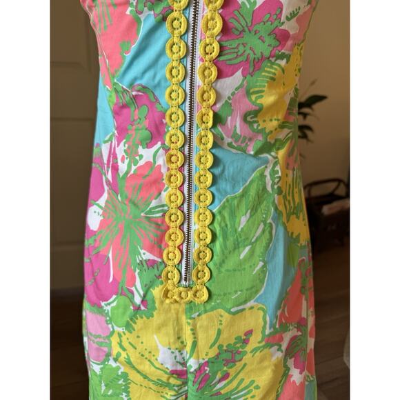 Lilly Pulitzer DELIA Shift Dress SHORELY BLUE Big Flirt Pink Green Blue 00 READ - Picture 15 of 16